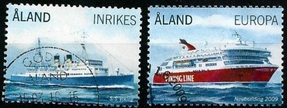 Aland SG 327-328 gebruikt (serie compl.) - 27-03-2008 - 0,70, Verzenden, Finland, Gestempeld