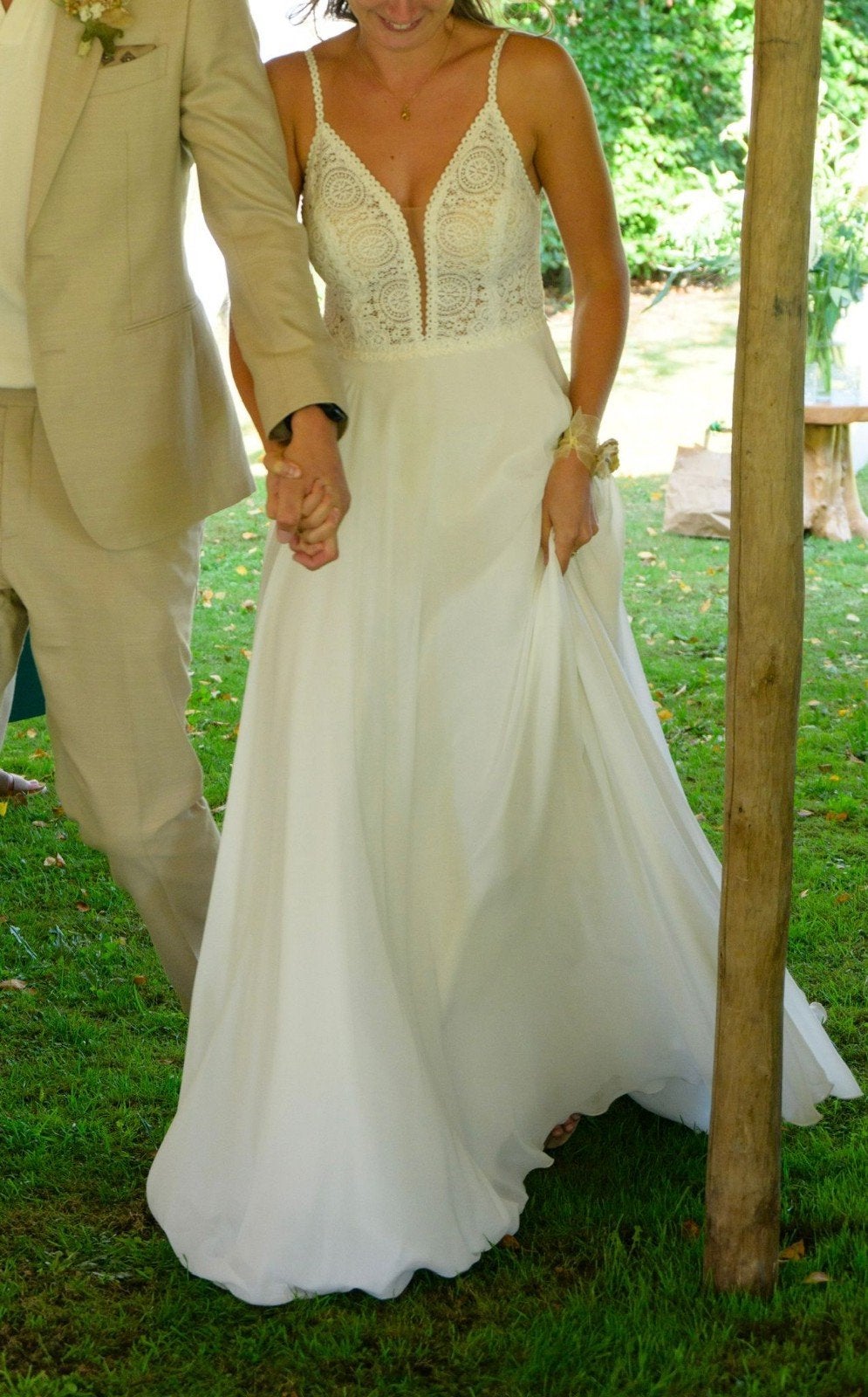 Bianco evento trouwjurk Elsa maat 34 36, Kleding | Dames, Ophalen of Verzenden, Zo goed als nieuw, Wit, Trouwjurk