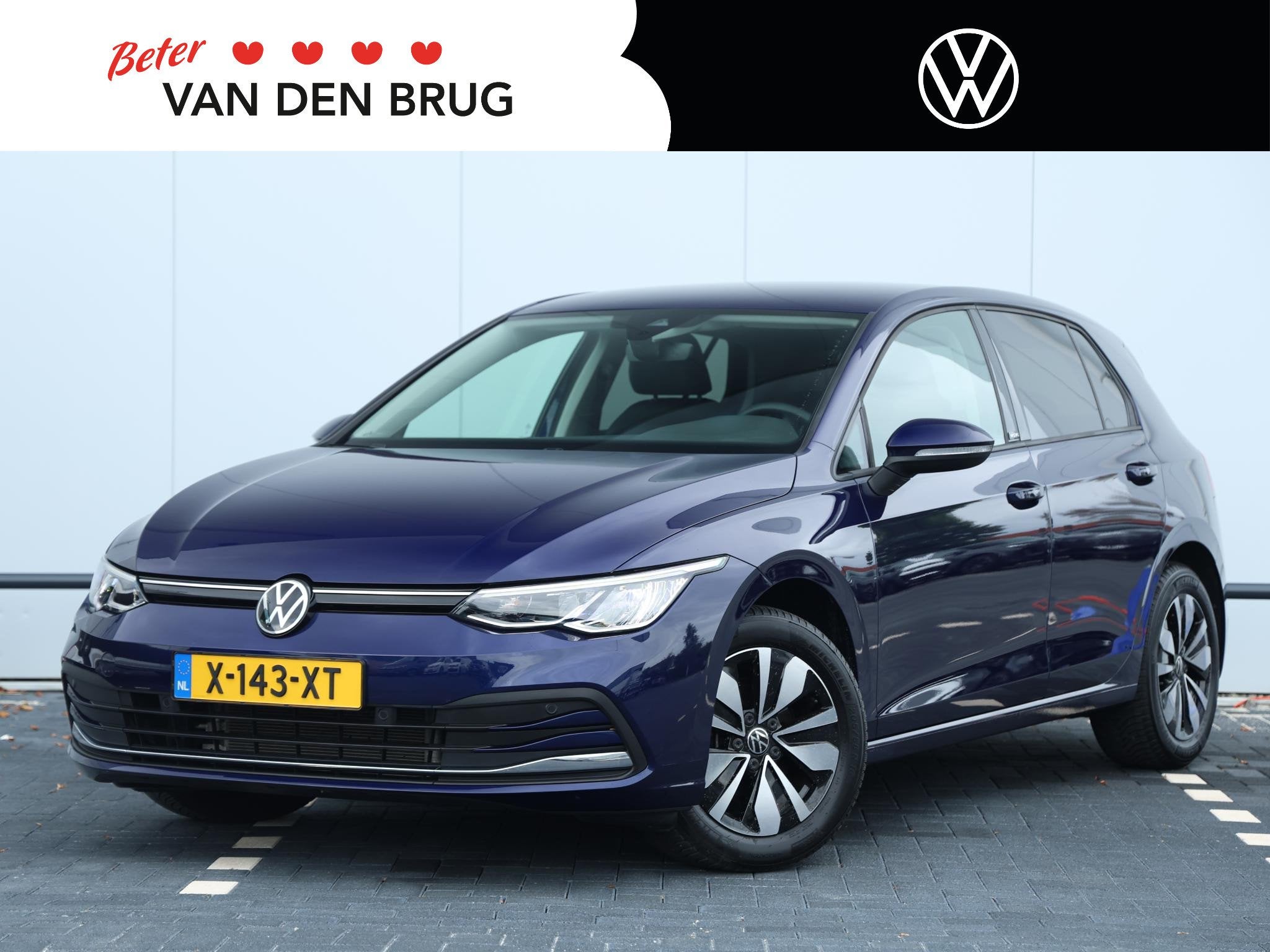 Volkswagen Golf 1.0 eTSI Life Business 110pk DSG | Trekhaak, Auto's, Stof, Gebruikt, Euro 6, Blauw