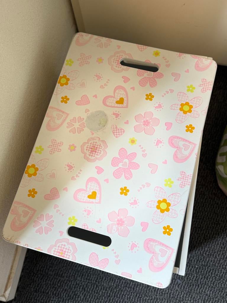 Leuke speelgoedkist met bloemen en hartjes en gratis speelgo, Ophalen, Gebruikt, Meisje