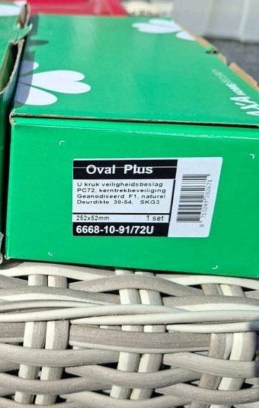 AXA Veiligheidsbeslag Oval Plus, Ophalen of Verzenden, Nieuw, Rvs, Slot