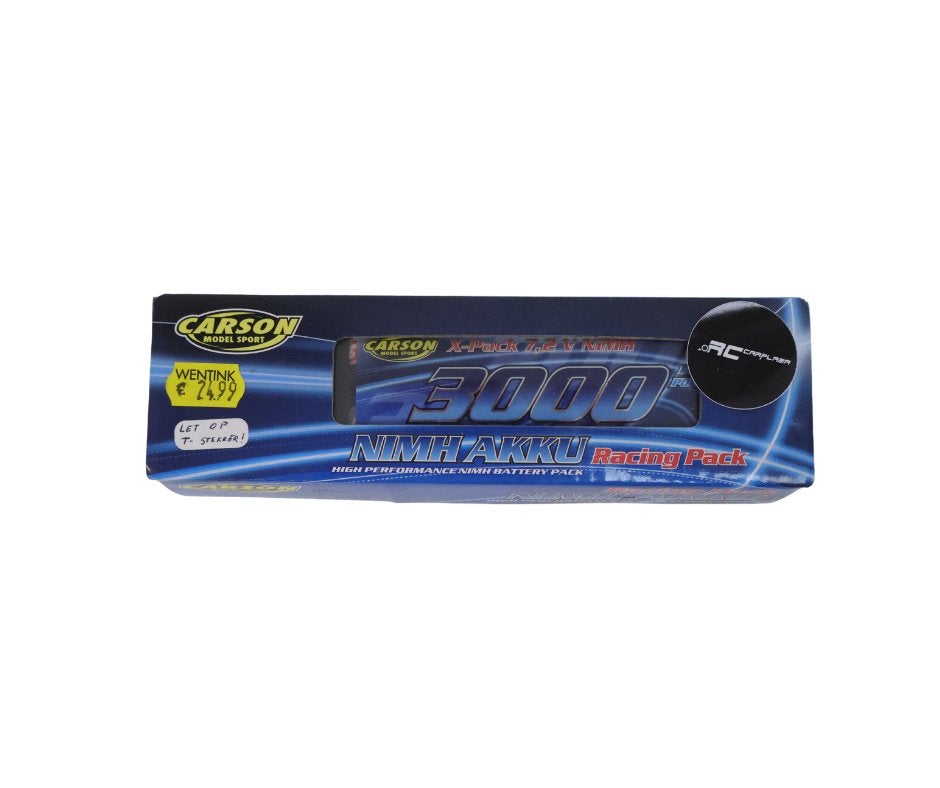 Carson 3000 X-pack 7,2v nihm rc accu, Ophalen of Verzenden, Nieuw, Overige schalen, Onderdeel