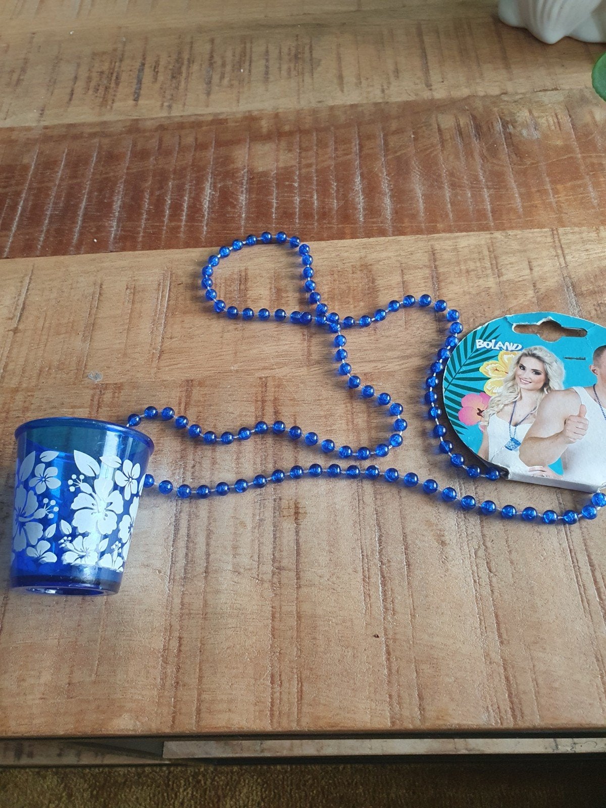 Shotglas ketting blauw - Feestartikel, Ophalen of Verzenden, Nieuw, Feestartikel, Overige