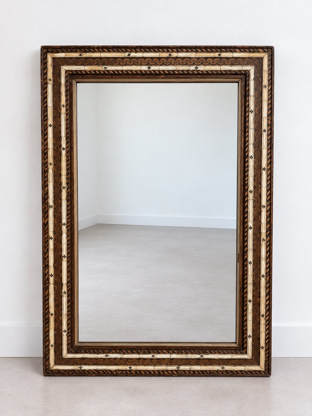 Spiegel met kamelenbeen inleg, 114x77 cm, Huis en Inrichting, Ophalen, Wateringen, Info@artizana.nl, 100 tot 150 cm