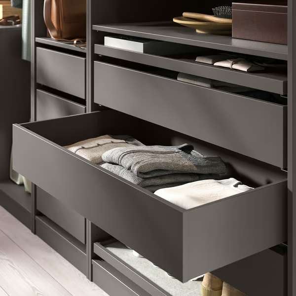 Kleine en grote Lade Pax Kast incl rails, Huis en Inrichting, Kasten | Kledingkasten, Zo goed als nieuw, Minder dan 100 cm, 50 tot 75 cm