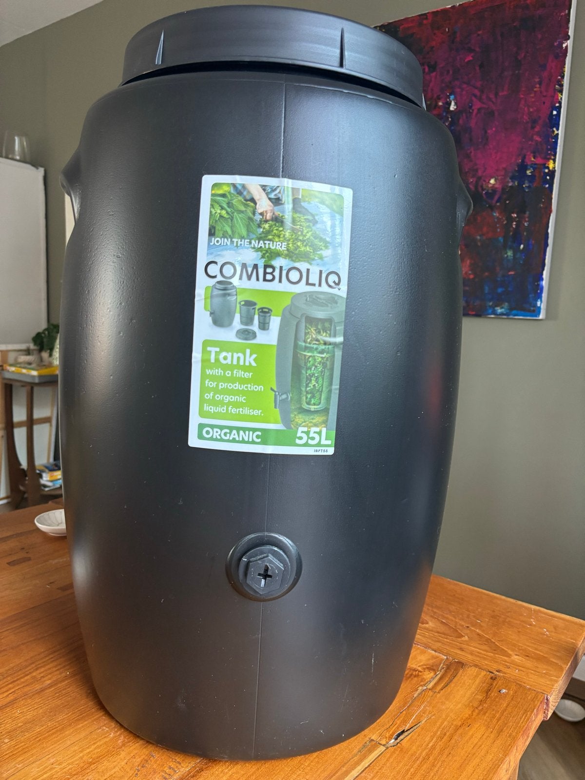 Regenwatertank 55L - 60cm hoog, Ophalen, Kunststof, Met kraantje, Nieuw