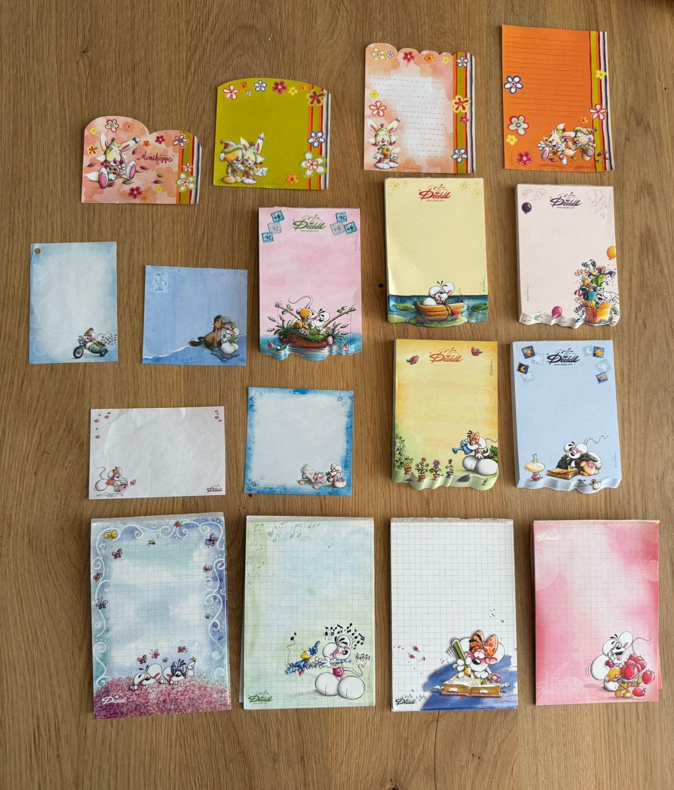 diddl blaadjes diverse maten, Ophalen of Verzenden, Gebruikt, Papier, Kaart of Schrift