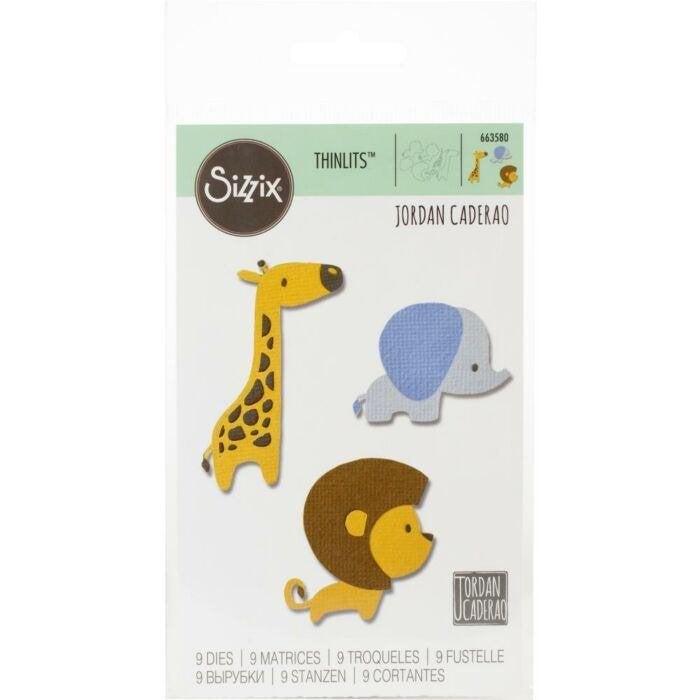 Sizzix thinlits die set - 9pk baby jungle animals 663580, Ophalen of Verzenden, Nieuw, Dieren, Pons of Mal
