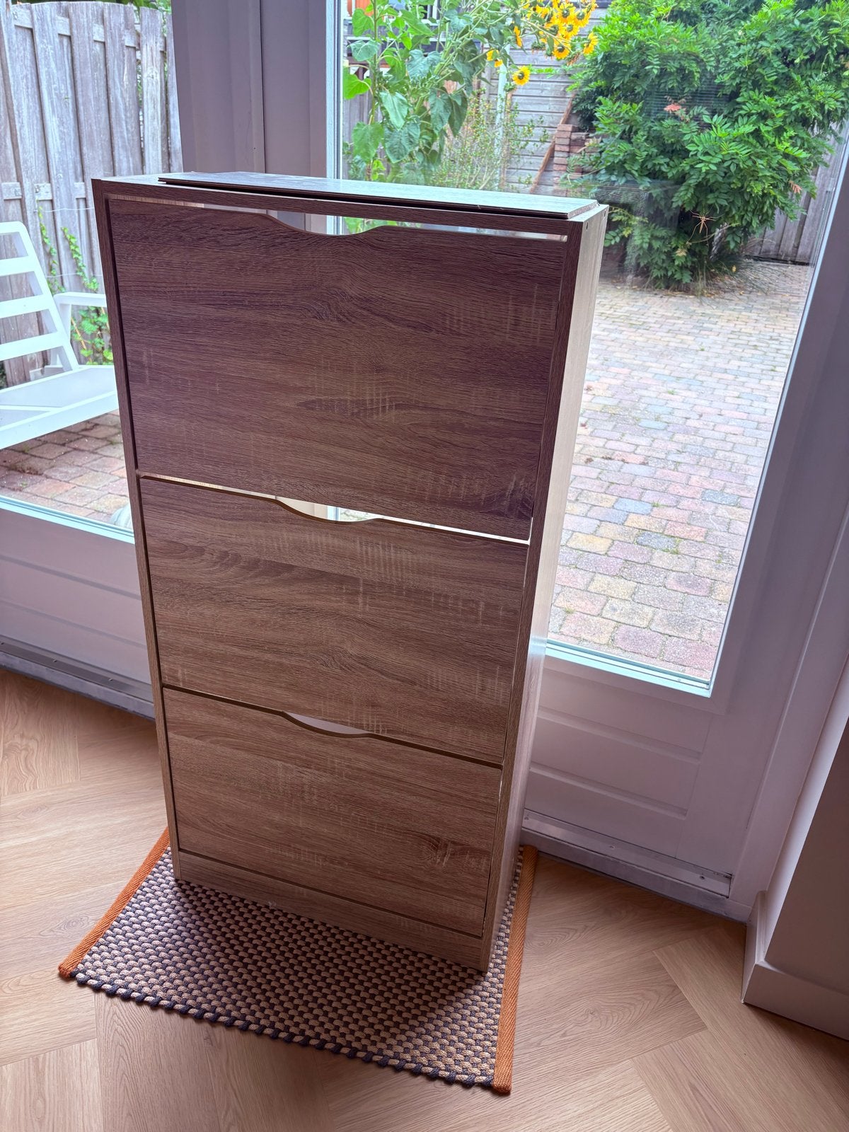 Schoenenkast met 3 lades - Houtkleur
