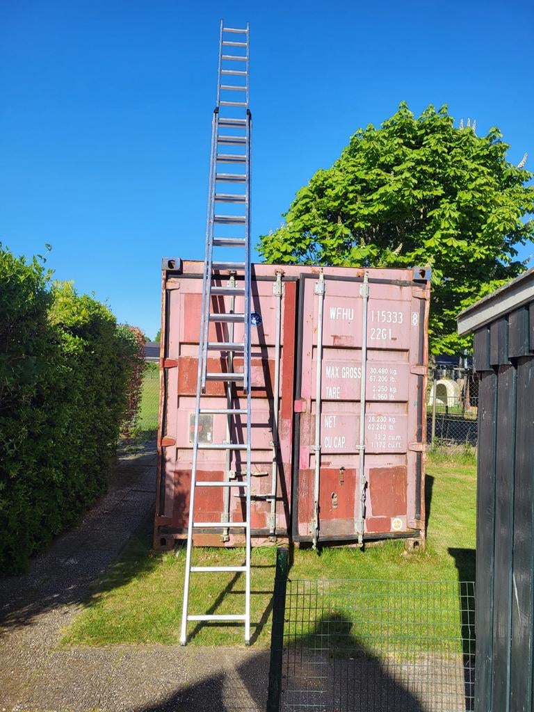 Te koop lange ladder 9.5 meter hoog. 2x 18 sports, Ophalen, Overige typen, 5 meter of hoger