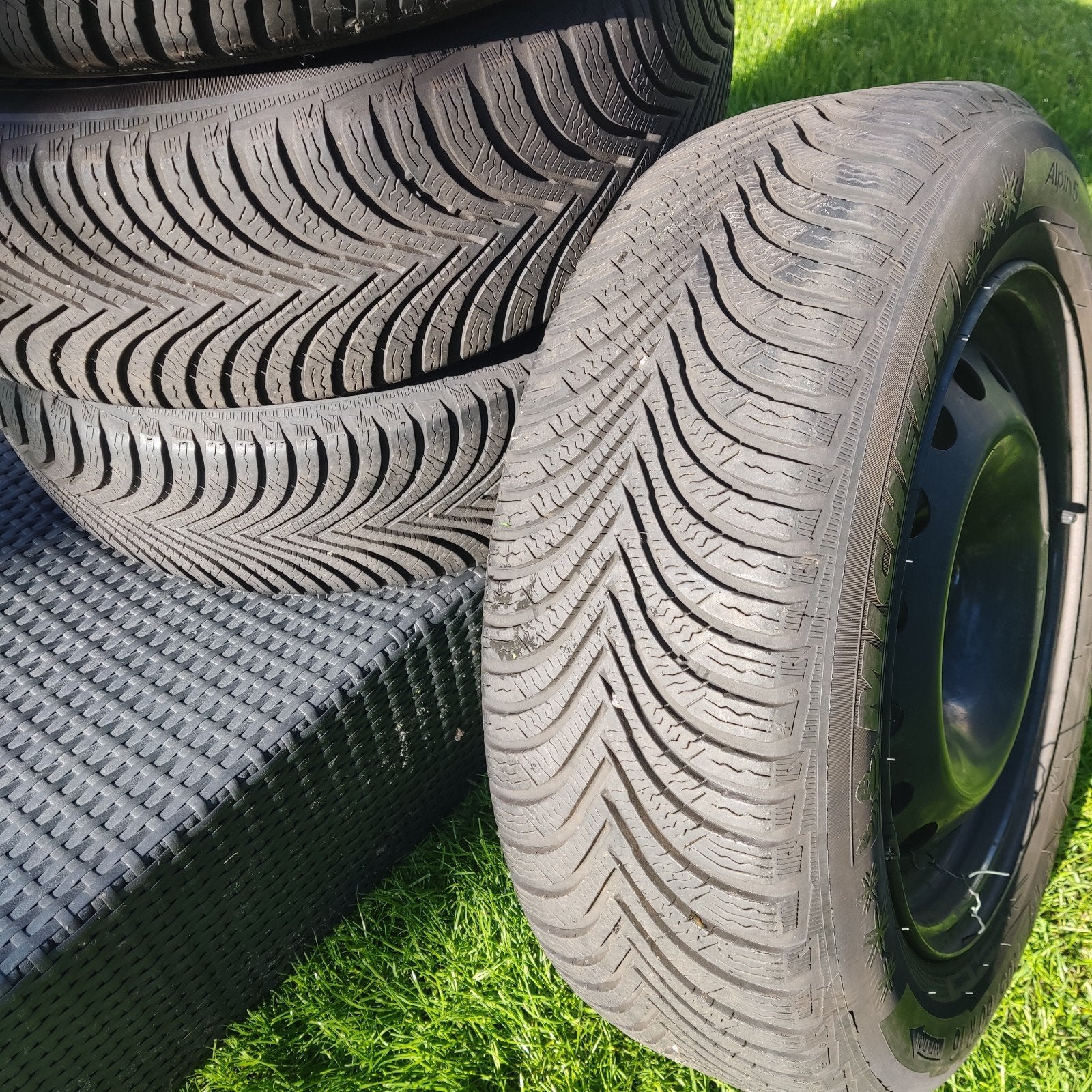 te koop gebruikte Michelin winterbanden, Ophalen, Gebruikt, 16 inch, Banden en Velgen