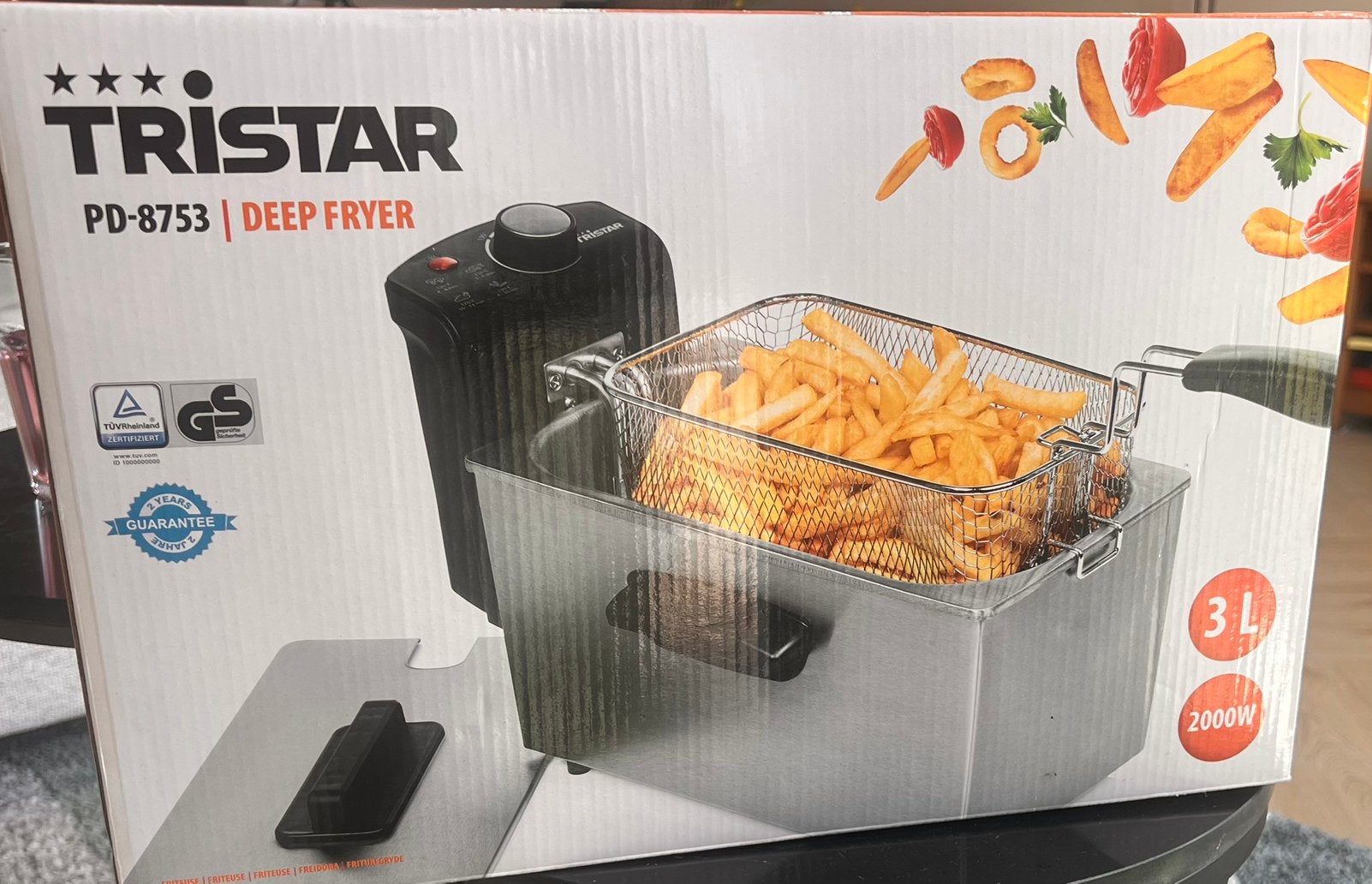 Tristar PD 8753 Friteuse, 2 tot 3 liter, Ophalen, Nieuw, Uitneembare binnenpan