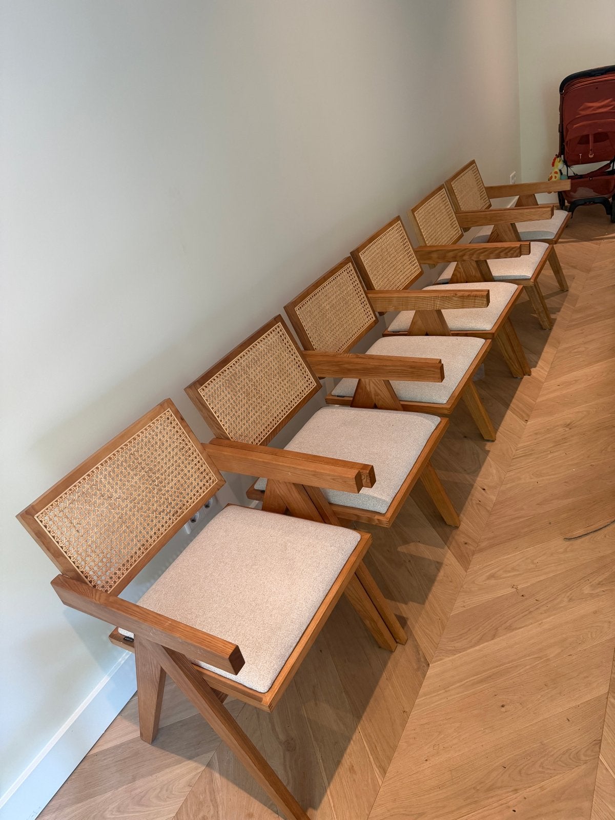 6eetkamerstoelen met rotan (Dit weekend ophalen), Huis en Inrichting, Stoelen, Zo goed als nieuw, Vijf, Zes of meer stoelen, Hout