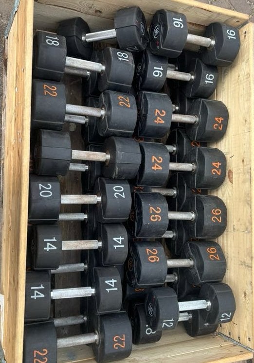 Lifemaxx PU dumbbellset 12-38 kg (2 kg stappen)
