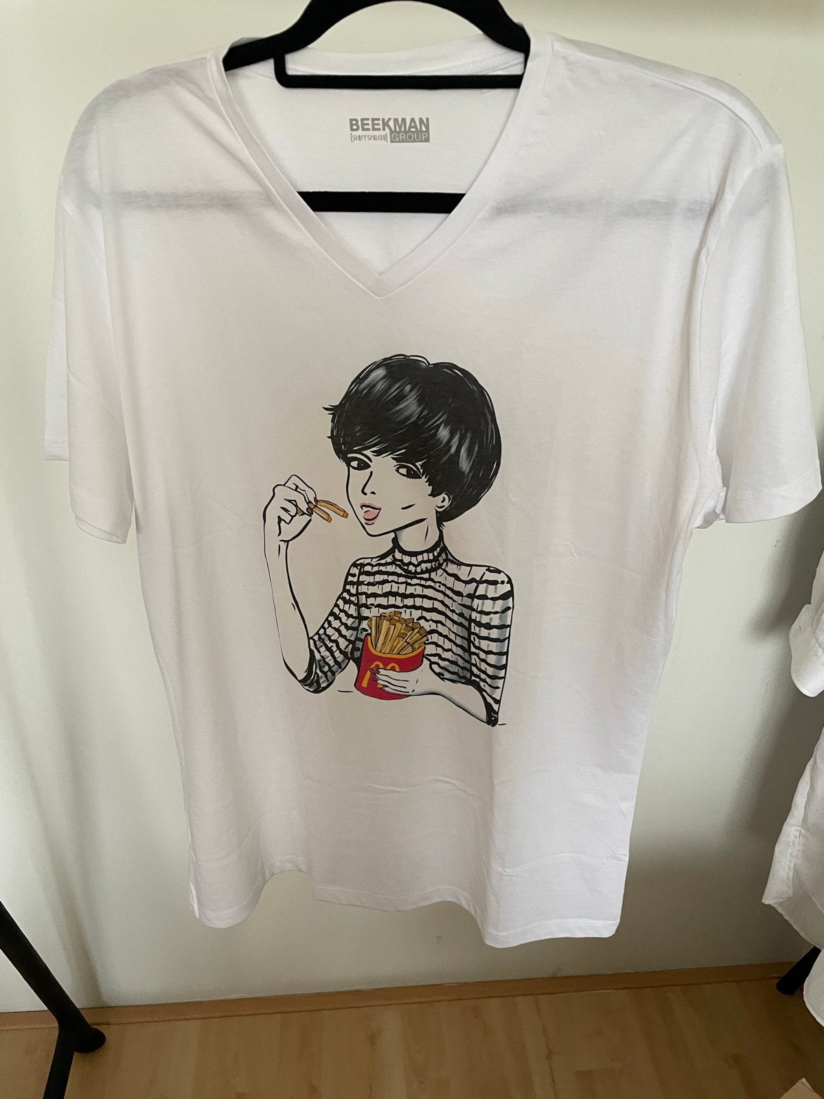 Dyanne Beekman T-shirt met McDonald's opdruk, Kleding | Dames, Wit, Maat 42/44 (L), Ophalen of Verzenden, Zo goed als nieuw