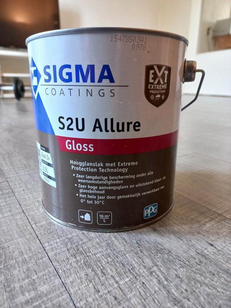 Sigma S2U Allure Hoogglans Verf - 2.5L, Blauw, Nieuw, Ophalen of Verzenden, Verf