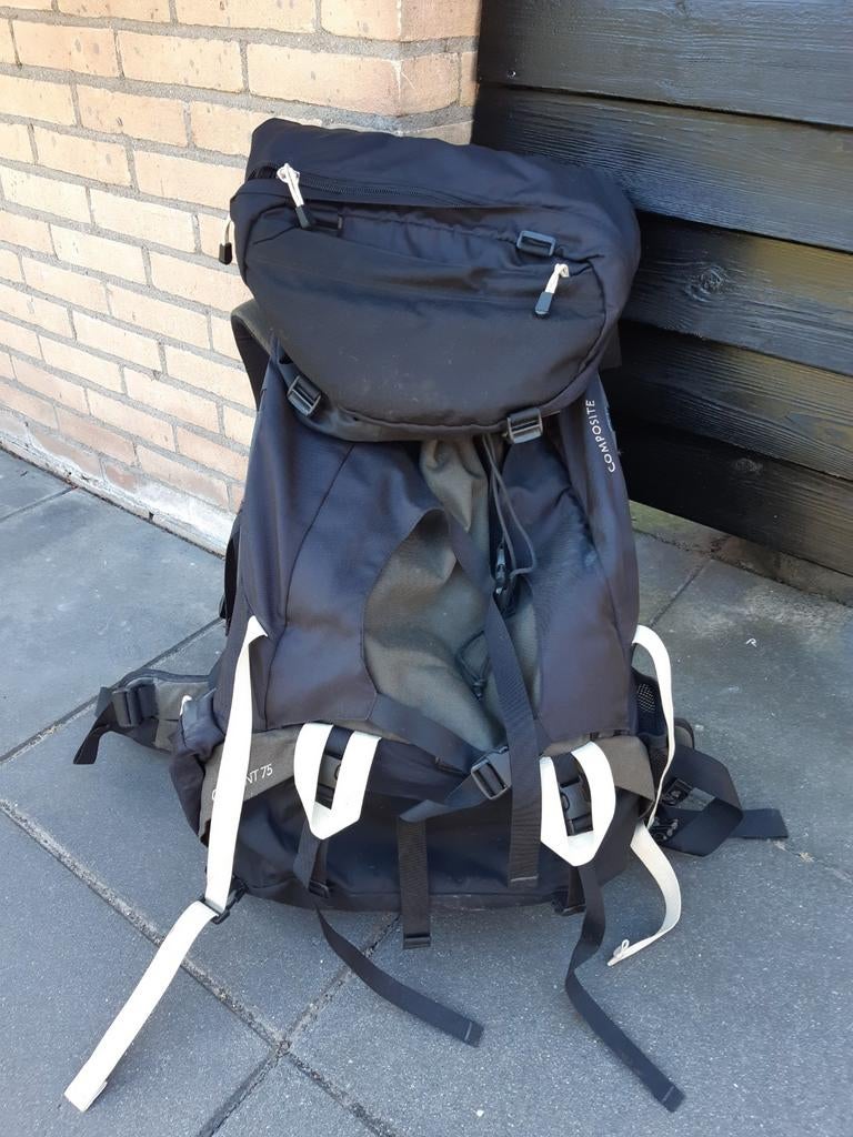 Osprey 75 backpack olijfgroen zwart, Sport en Fitness, Bergsport en Wandelen, Ophalen of Verzenden