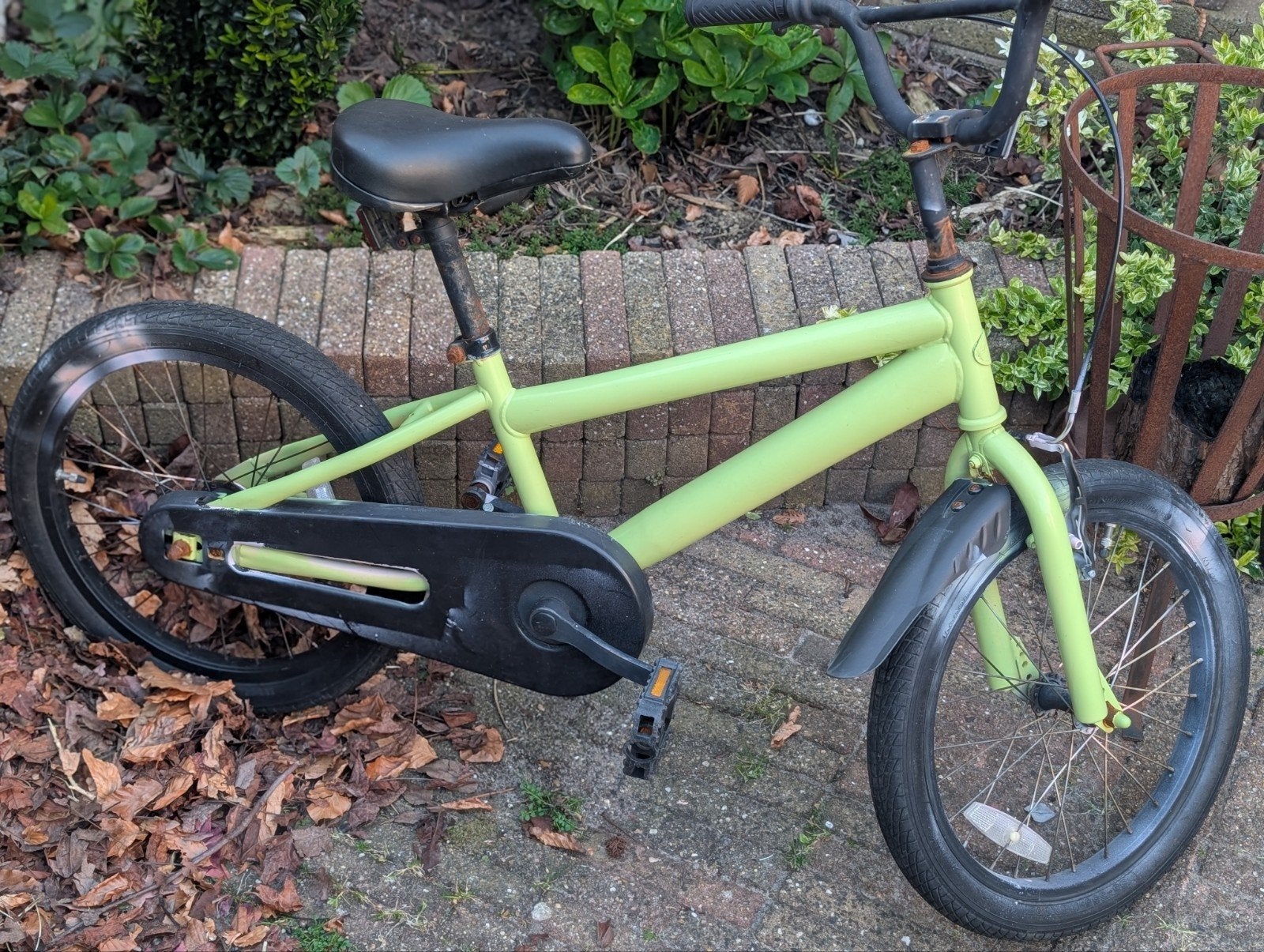 18 inch Crossfiets / Oefenfiets - Gebruikt, Fietsen en Brommers, Fietsen | Crossfietsen en BMX, Ophalen, Terugtraprem, Staal, V-brakes