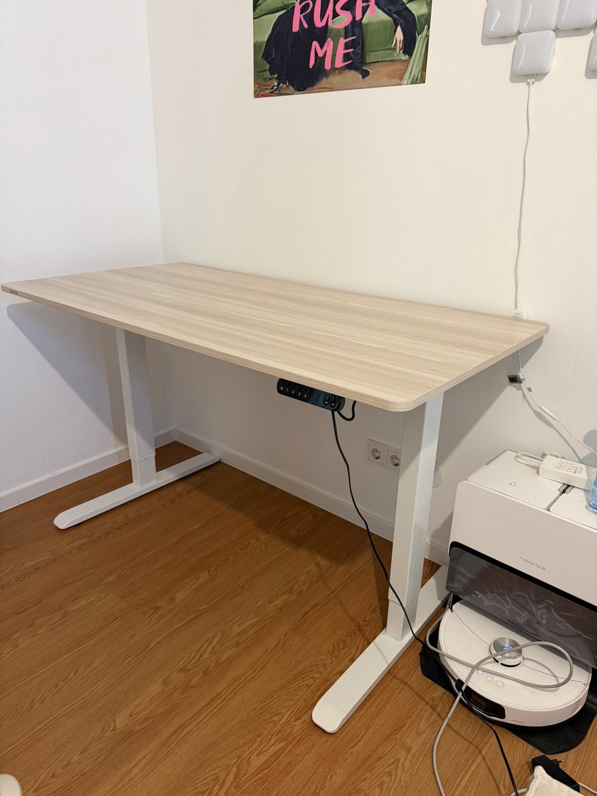 Sihoo D03 Electric Standing Desk 14070 White Oak Excellent, Ophalen, Zit-sta bureau, Hout, Zo goed als nieuw