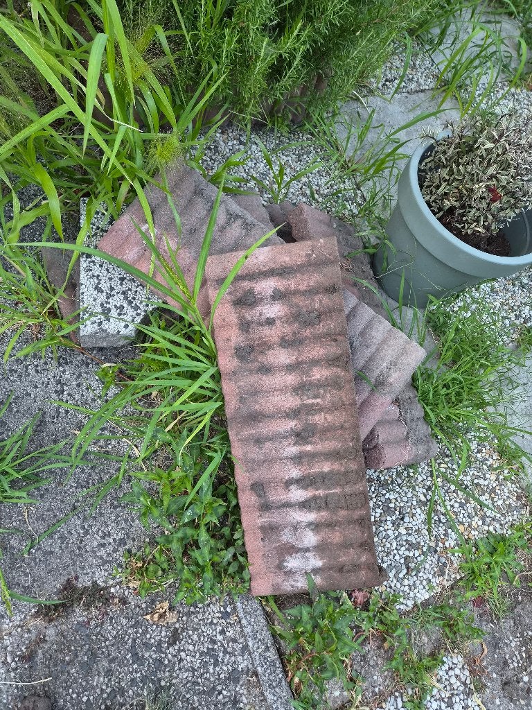 palissade 6 stuks roodbruin, Tuin en Terras, Tegels en Klinkers, Ophalen, Gebruikt, Beton, Overige typen