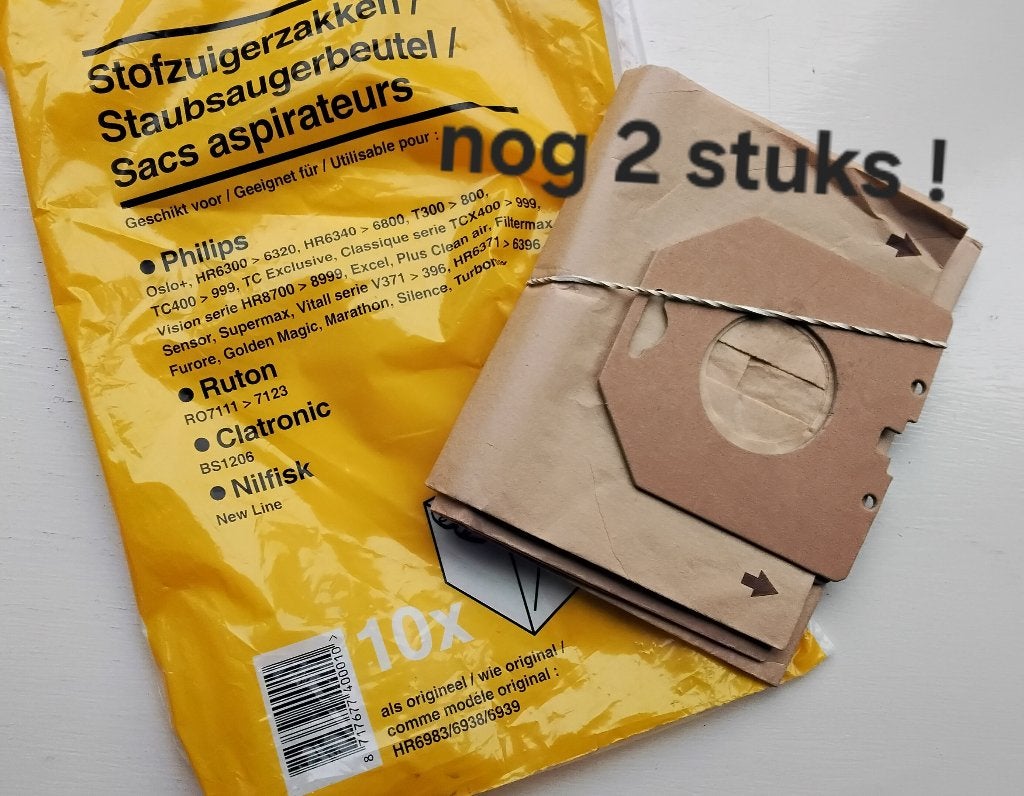 Stofzuigerzakken geschikt voor Philips, Ruton, Nilfisk en Cl, Witgoed en Apparatuur, Ophalen of Verzenden, Nieuw, Stofzak, Overige typen
