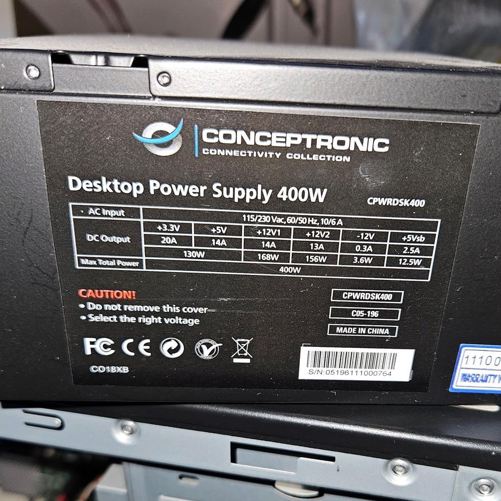 Pc voeding 400watt, Ophalen