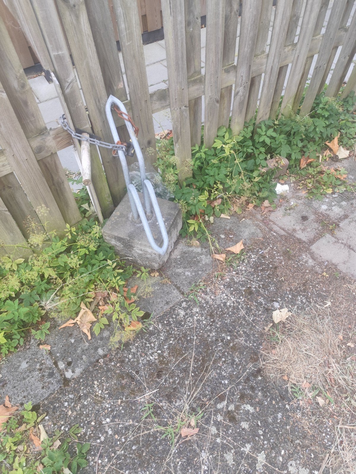 Gratis fietsenrek betontegel, Ophalen, Gebruikt