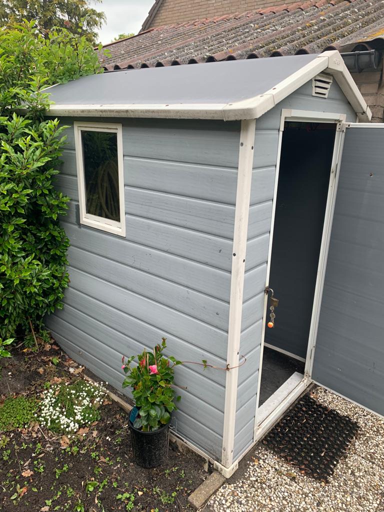 Tuinhuisje keter, Tuin en Terras, Minder dan 250 cm, Kunststof, Gebruikt, Tuinhuis