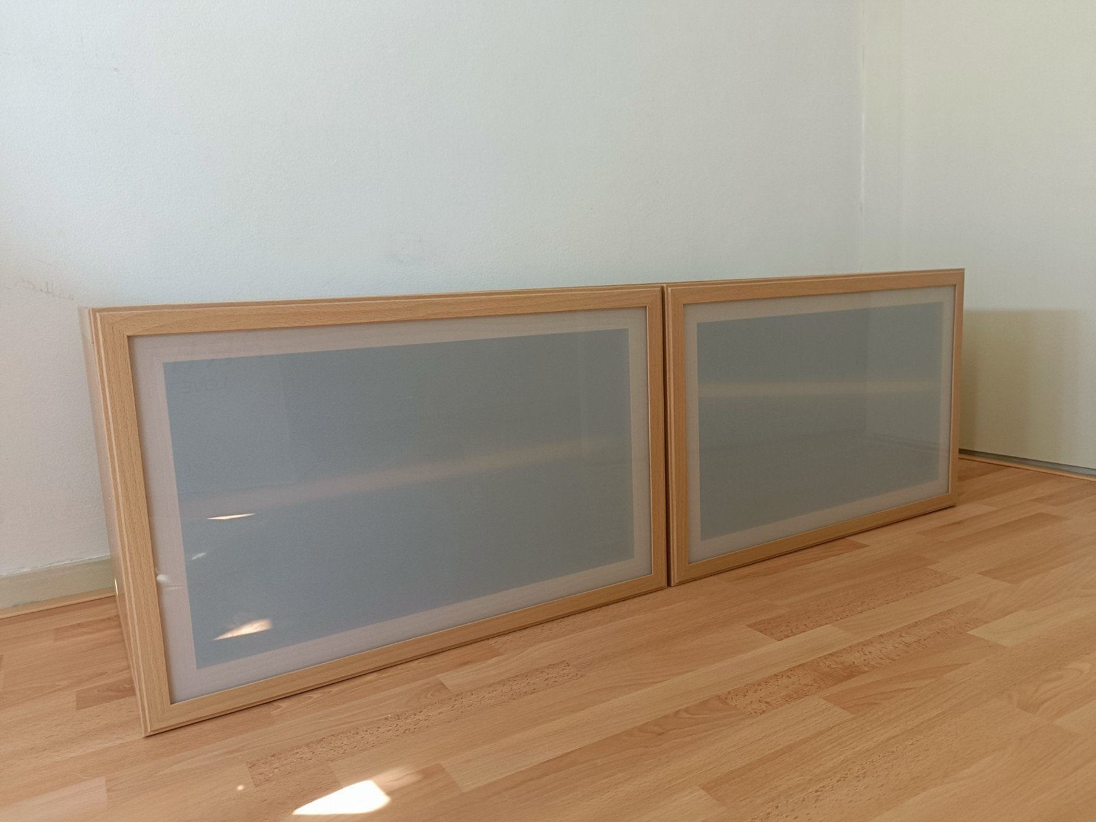 IKEA Besta wandkasten met glazen deuren (2 stuks), Gebruikt, 100 tot 150 cm, Glas, Ophalen of Verzenden
