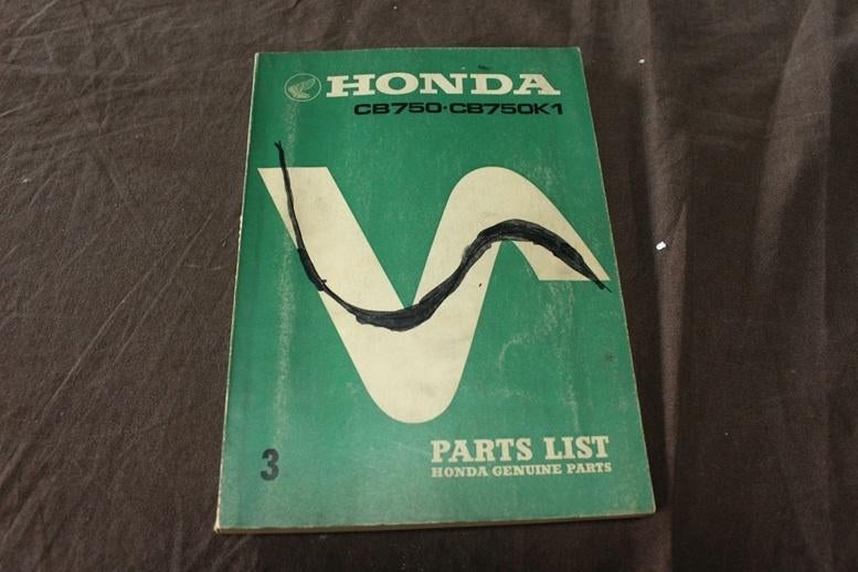Honda CB750 K1 1971 motorcycle parts list CB750 SOHC, Ophalen of Verzenden, Honda