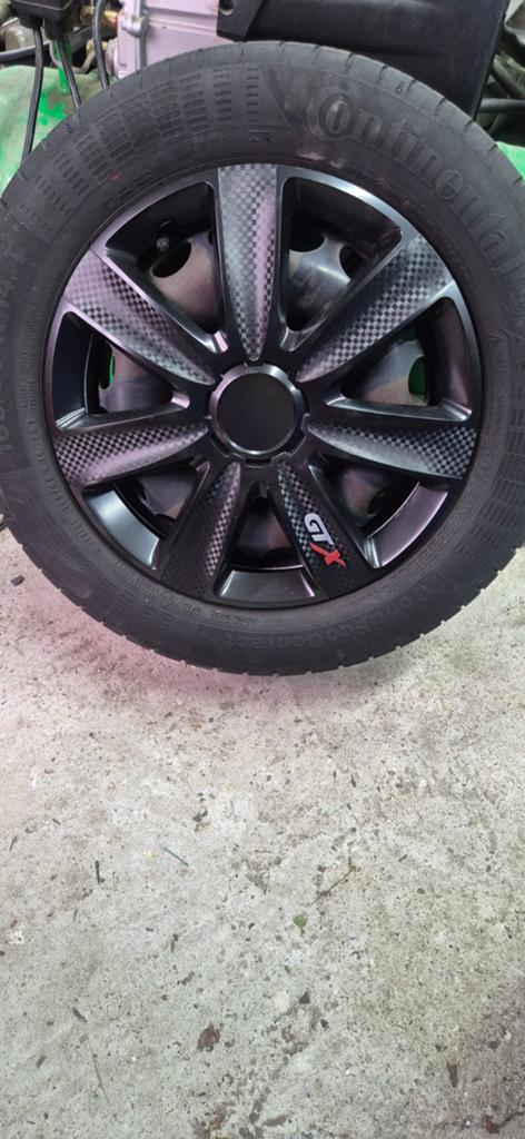 Toyota Aygo stalen velgen nieuwe wieldoppen, Ophalen, 14 inch, 155 mm, Nieuw