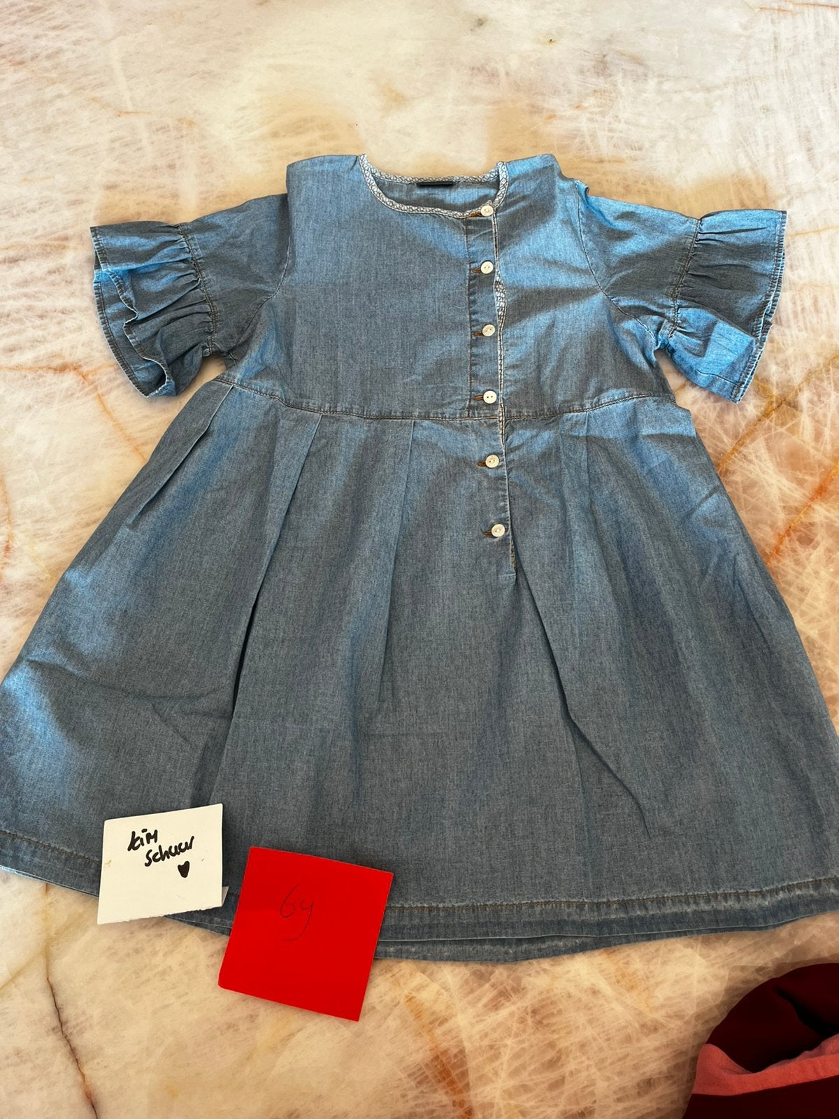 Originele fendi jurk meisje 6 jaar denim stof, Ophalen of Verzenden, Zo goed als nieuw, Meisje, Jurk of Rok