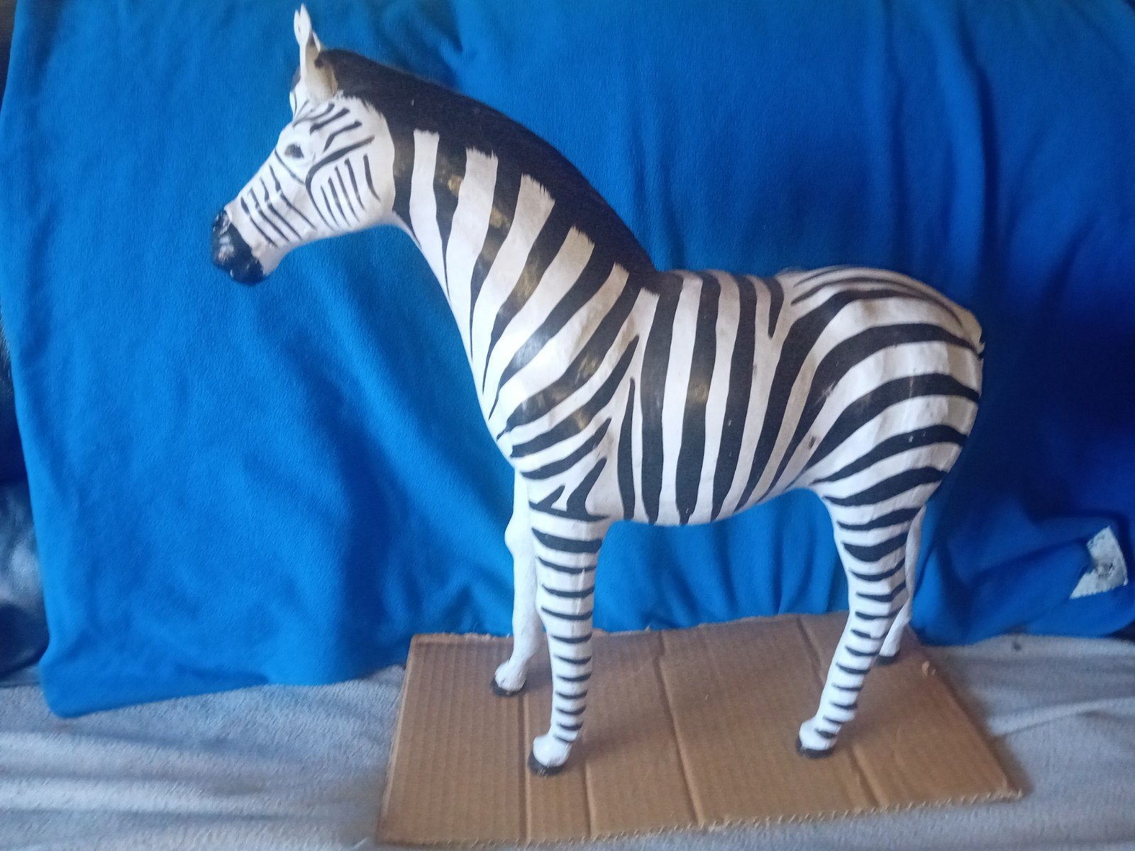 SCHITTEREND GROOT BEELD VAN EEN ZEBRA, Ophalen of Verzenden, Zo goed als nieuw, Wild dier, Beeldje of Figuurtje