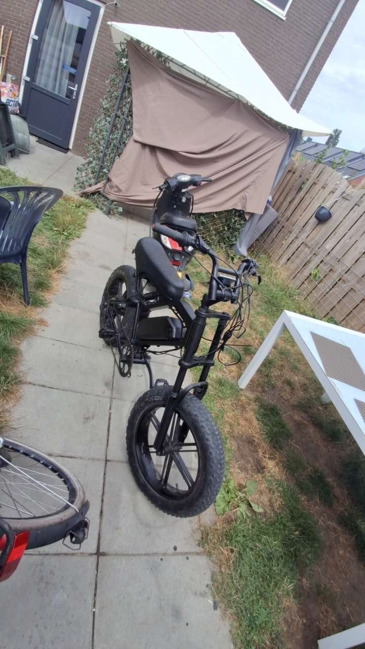 Stoere E-bike met dikke banden (excl. accu), Fietsen en Brommers, Elektrische fietsen, Overige merken, Minder dan 30 km per accu