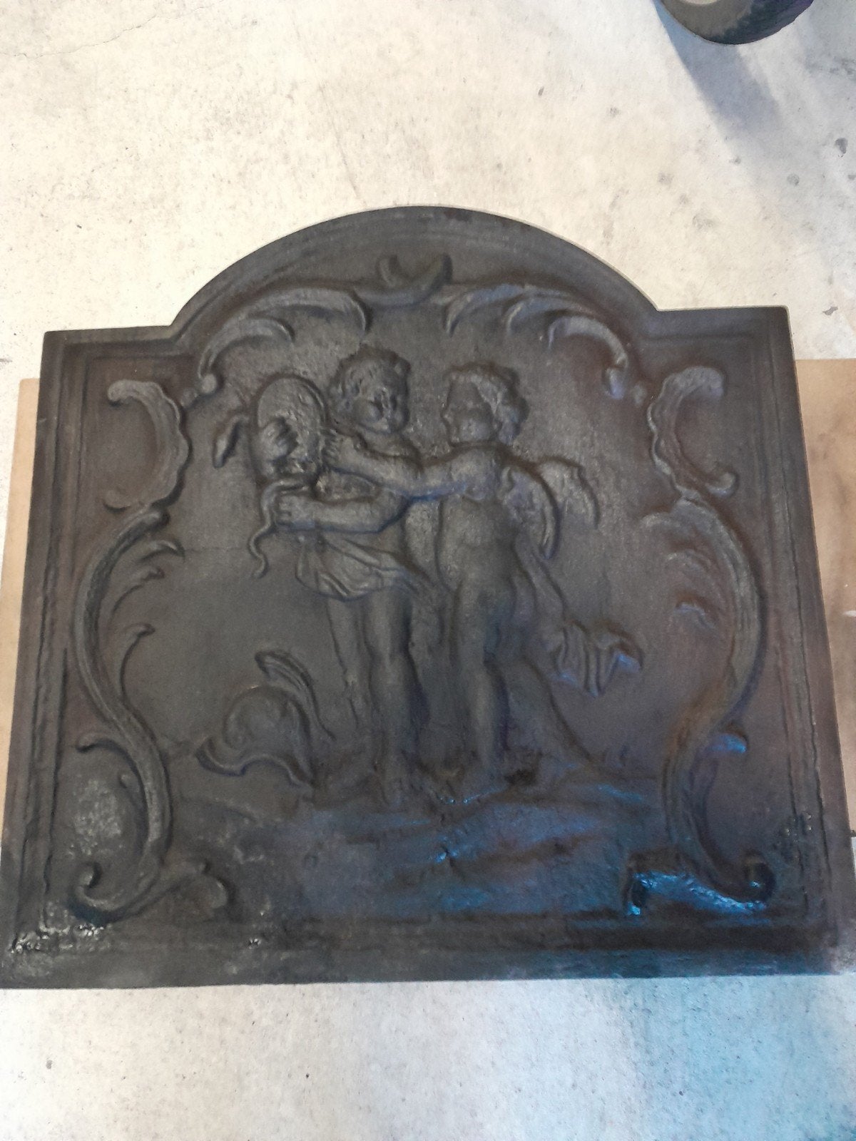 Gietijzeren haardplaat., Ophalen, Vrijstaande haard, Houthaard