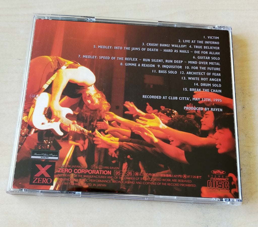 Raven - Destroy All Monsters CD Live In Japan 1995 OBI, Ophalen of Verzenden, Zo goed als nieuw