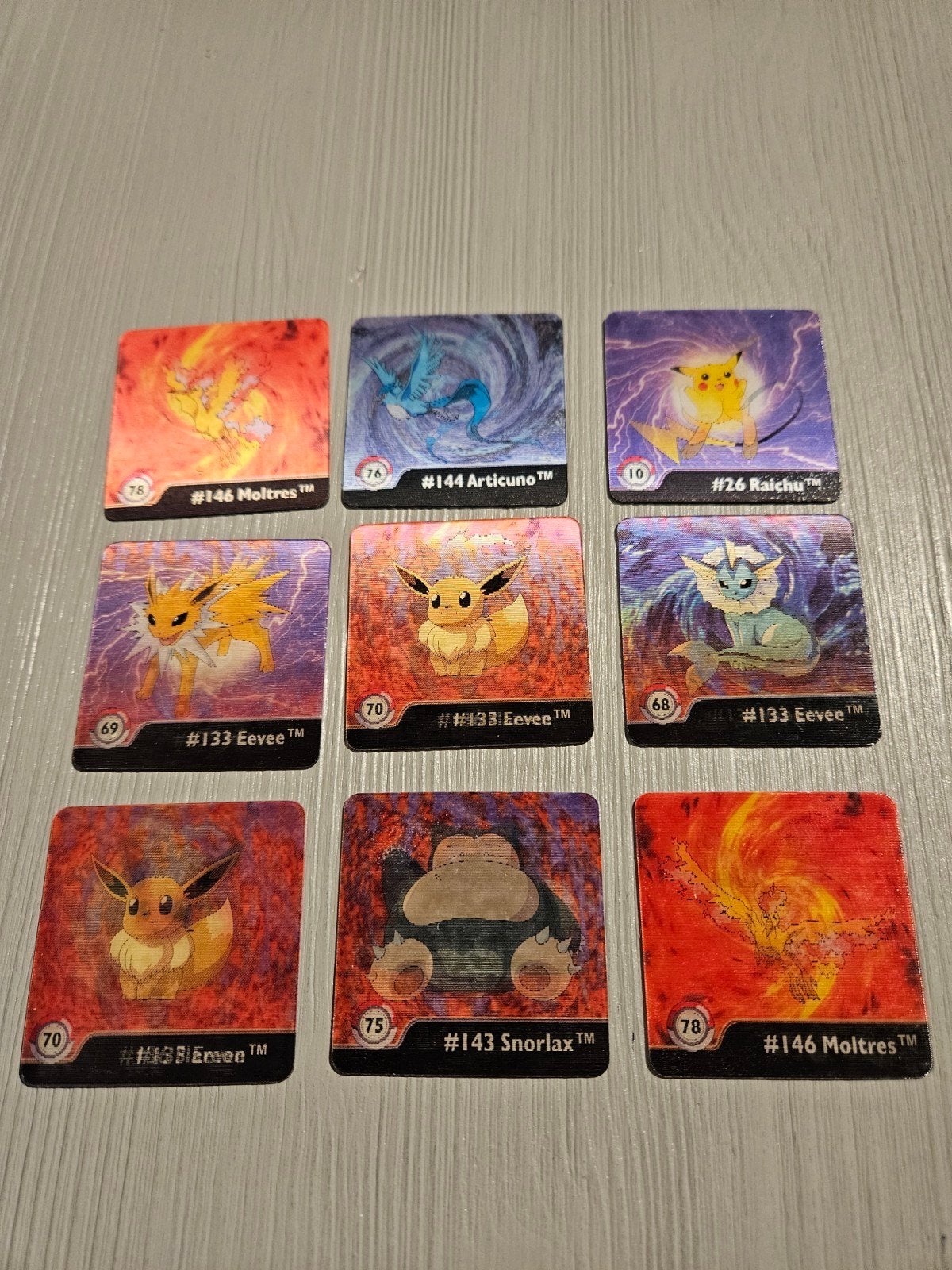 Pokémon Flipz 9x Artbox Series One 1999. Bewegende kaarten l, Verzenden, Zo goed als nieuw, Meerdere kaarten