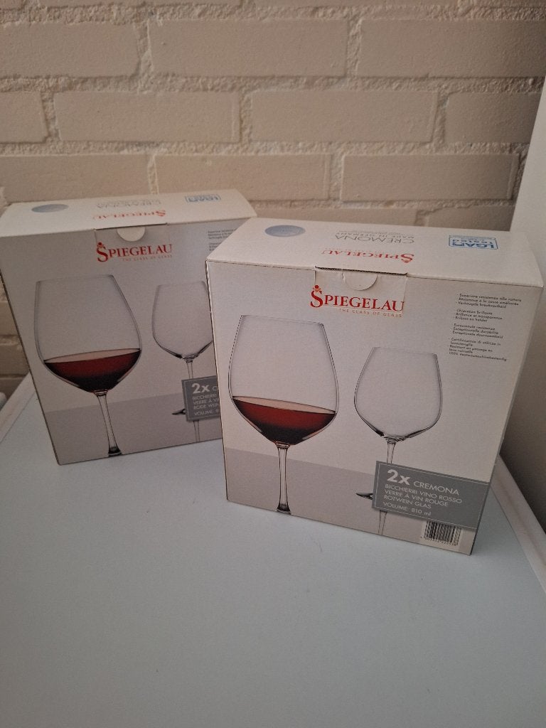 Spiegelau rode wijnglazen Cremona nieuw, Ophalen, Glas of Glazen, Nieuw, Glas