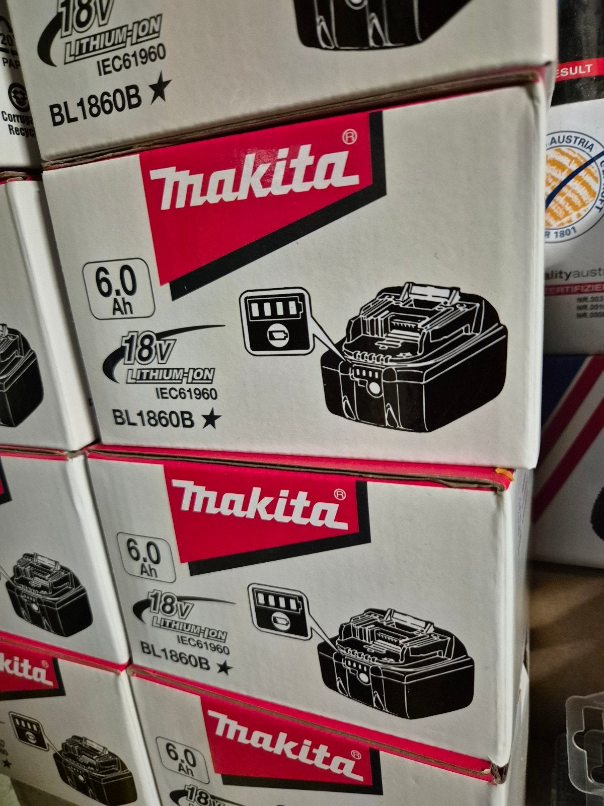 Makita 18 volt accu 6.0ah, Ophalen of Verzenden, Nieuw
