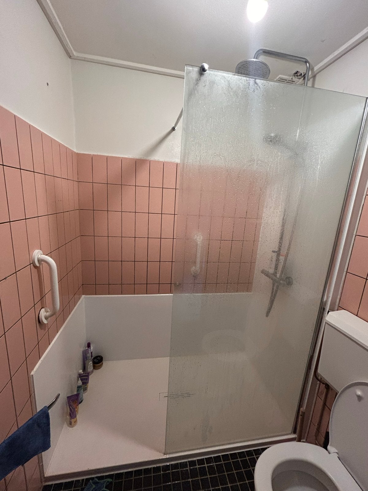 Complete douchecabine met glazen wand en regendouche, Ophalen of Verzenden, Zo goed als nieuw, Glas, Douche