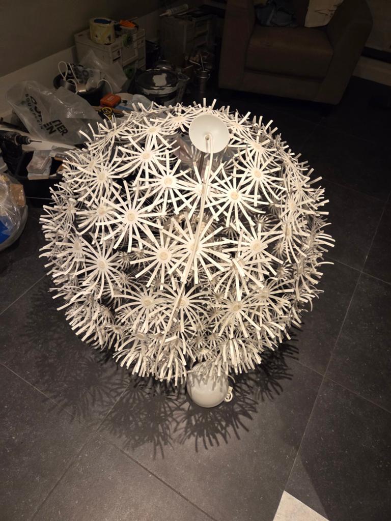 Ikea Moderne Witte Hanglamp - Bloem Design. I, Ophalen, Zo goed als nieuw, Modern, Bloem, Ster
