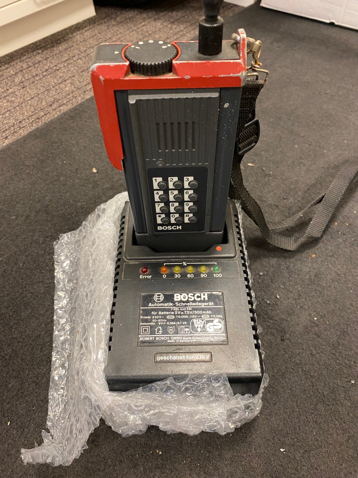 Bosch KLP 80 vintage portofoon met tafellader., Ophalen of Verzenden, Zo goed als nieuw