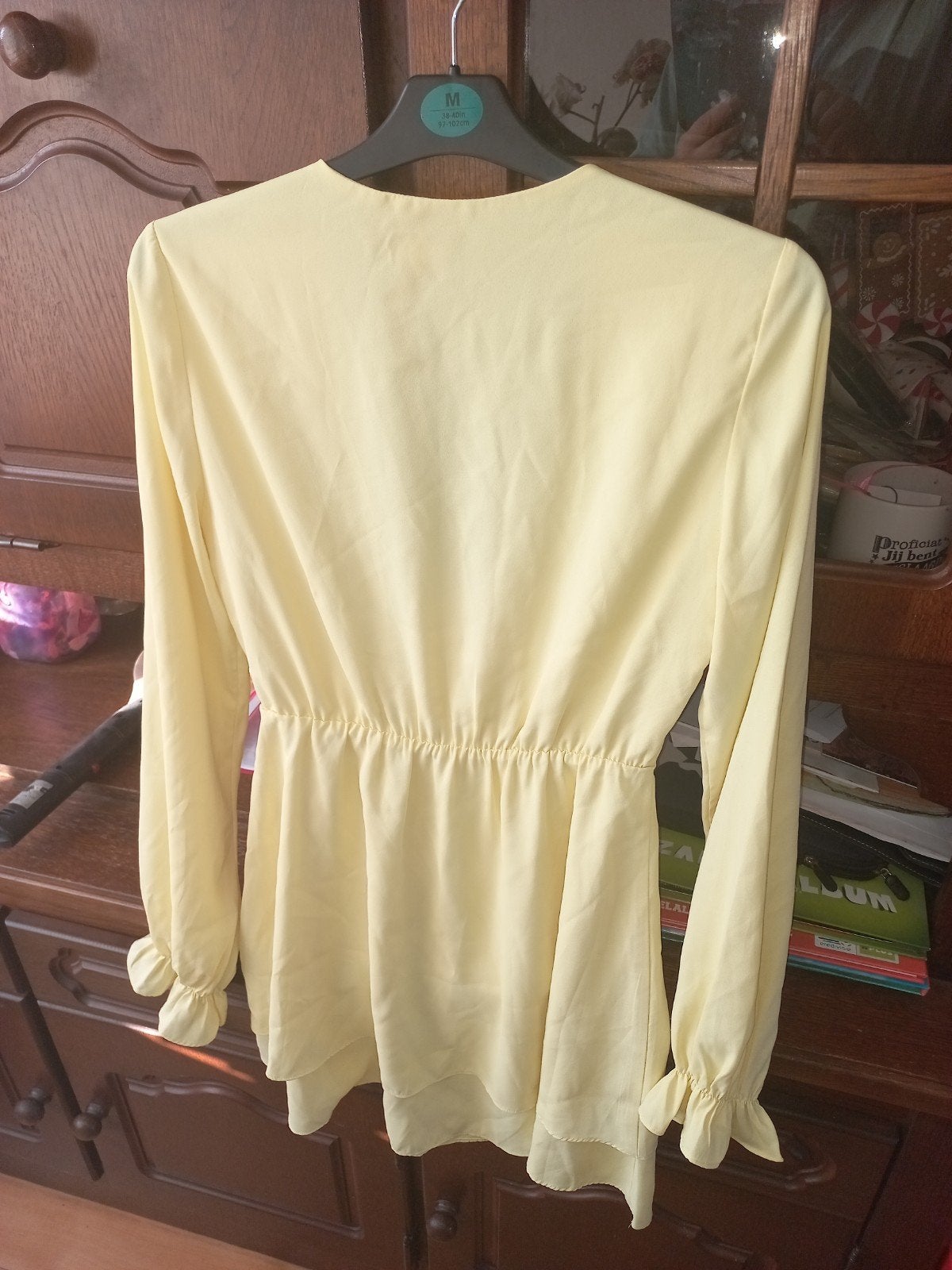 Donna Romina x NA-KD Gele Blouse Maat 36, Donna Romina x NA-KD, Geel, Ophalen of Verzenden, Zo goed als nieuw