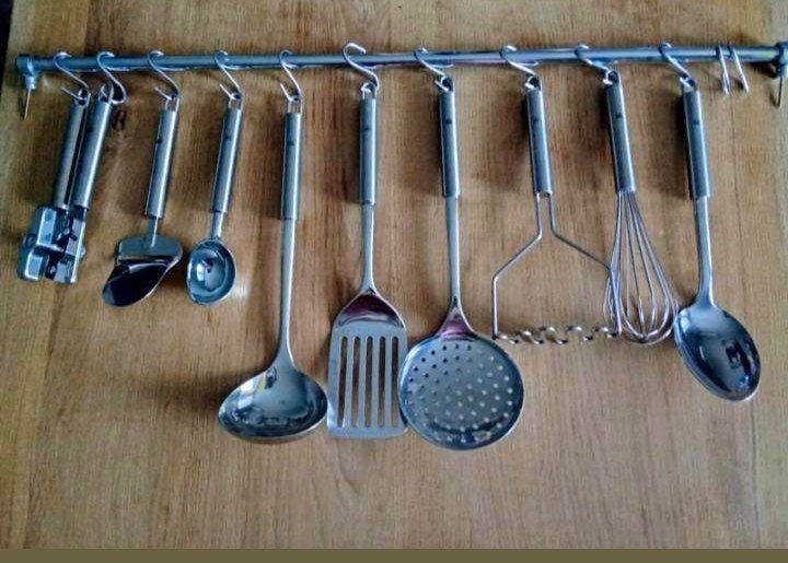 Brabantia rekje 9 delig keukengerei, Overige typen, Zilver, Ophalen of Verzenden, Zo goed als nieuw