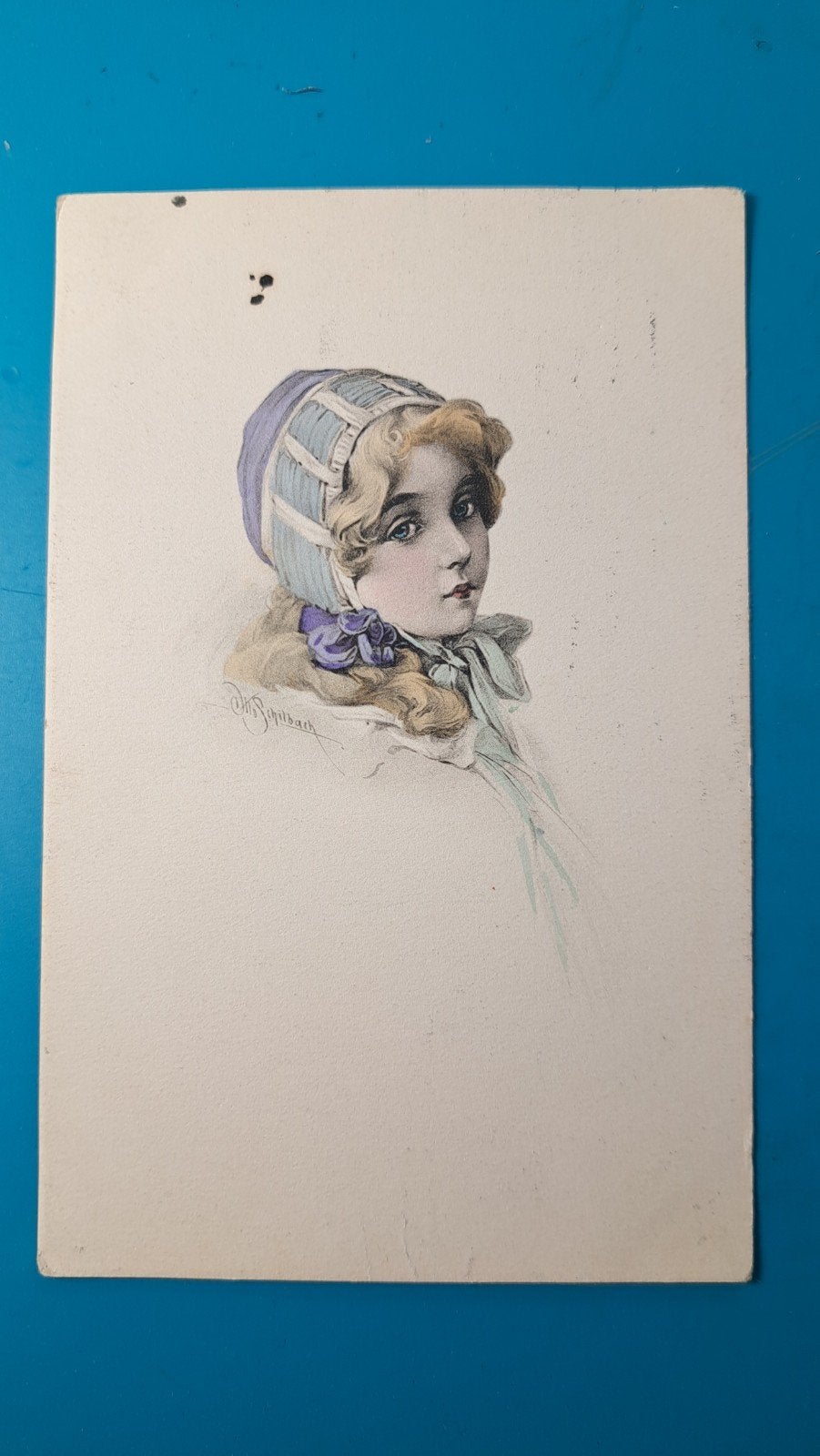 Illustrator Schilbach  , meisje met muts 1918, Ophalen of Verzenden, Voor 1920, Gelopen