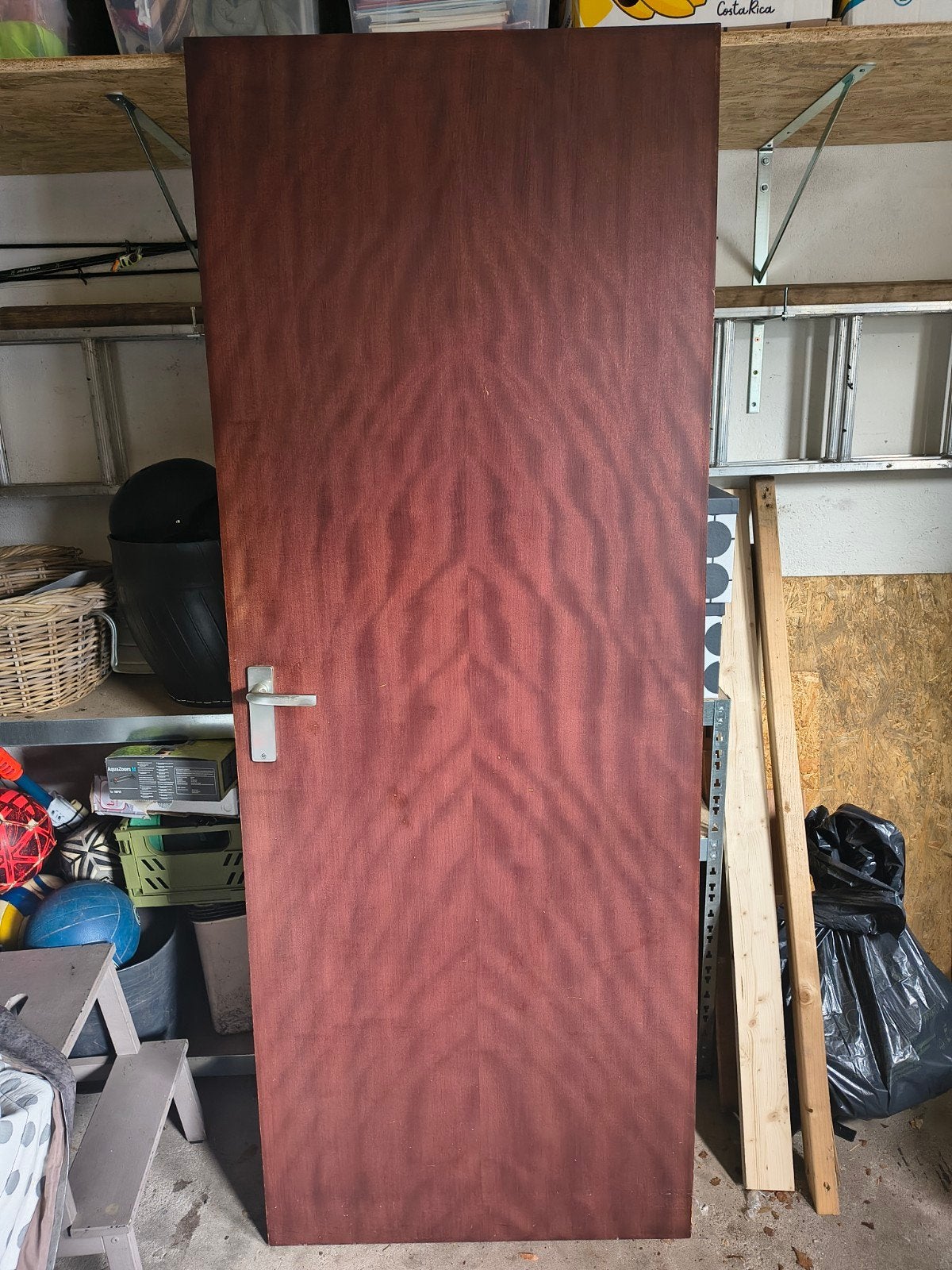 Hardhouten deur binnen, Doe-het-zelf en Verbouw, Deuren en Horren, Ophalen, Gebruikt, Minder dan 80 cm, Binnendeur