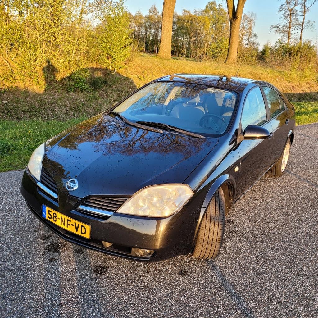 Nissan Primera 2.0 SDN 2003 Zwart, Voorwielaandrijving, 1998 cc, Stof, 4 cilinders