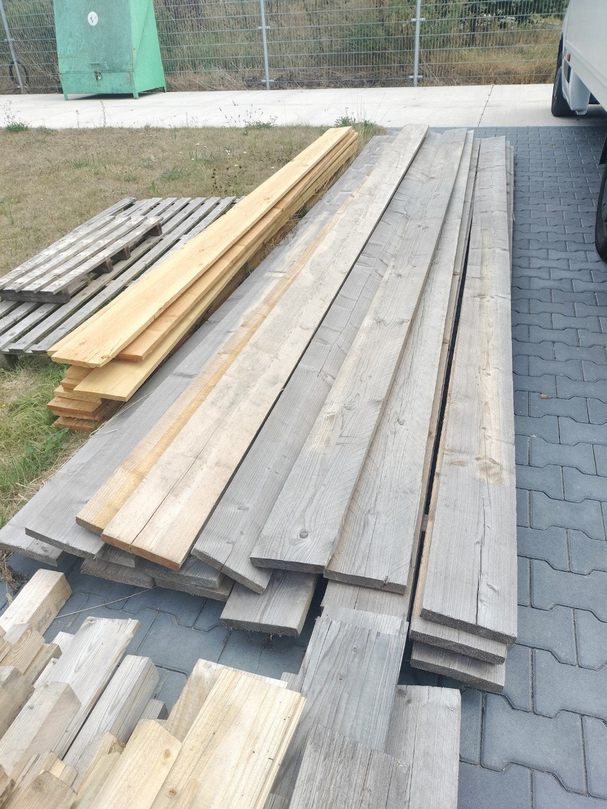 douglas- en steigerhout mooi vergrijsd. 20 x 4.30 cm steiger, Ophalen