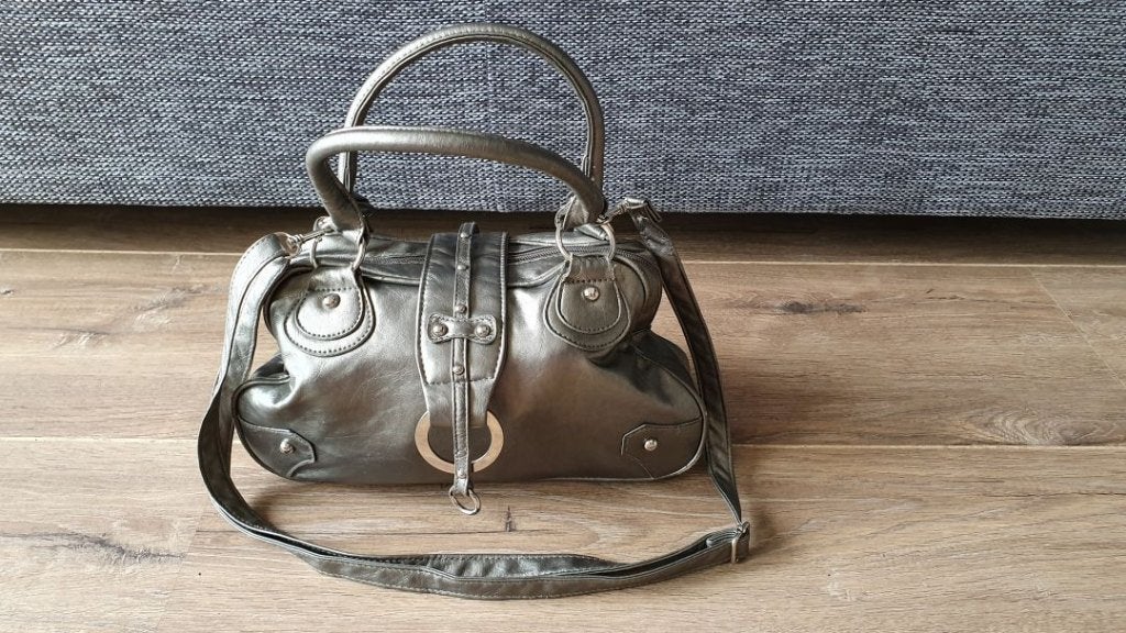 Zilverkleurige hand- en schoudertasje van es-Carté, Ophalen of Verzenden, Nieuw, Zilver, Overige merken