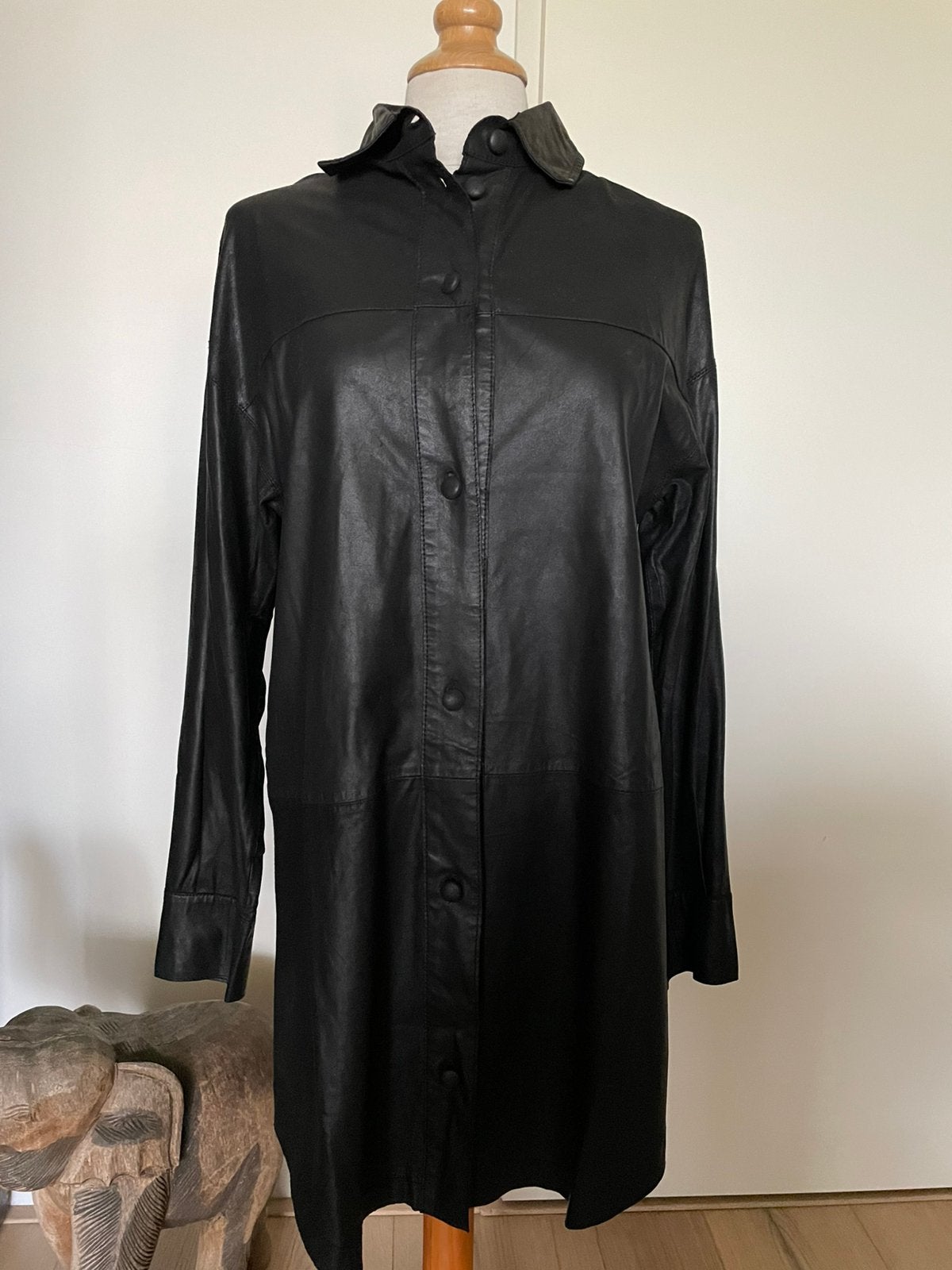 Est Seven m 36 leren jurk, jasje / blouse Nieuw zwart, Kleding | Dames, Verzenden
